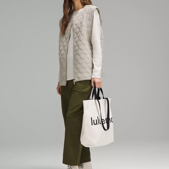 LULULEMON DOUBLE HANDLE CANVAS TOTE BAG 17 L - Picture 1 of 6